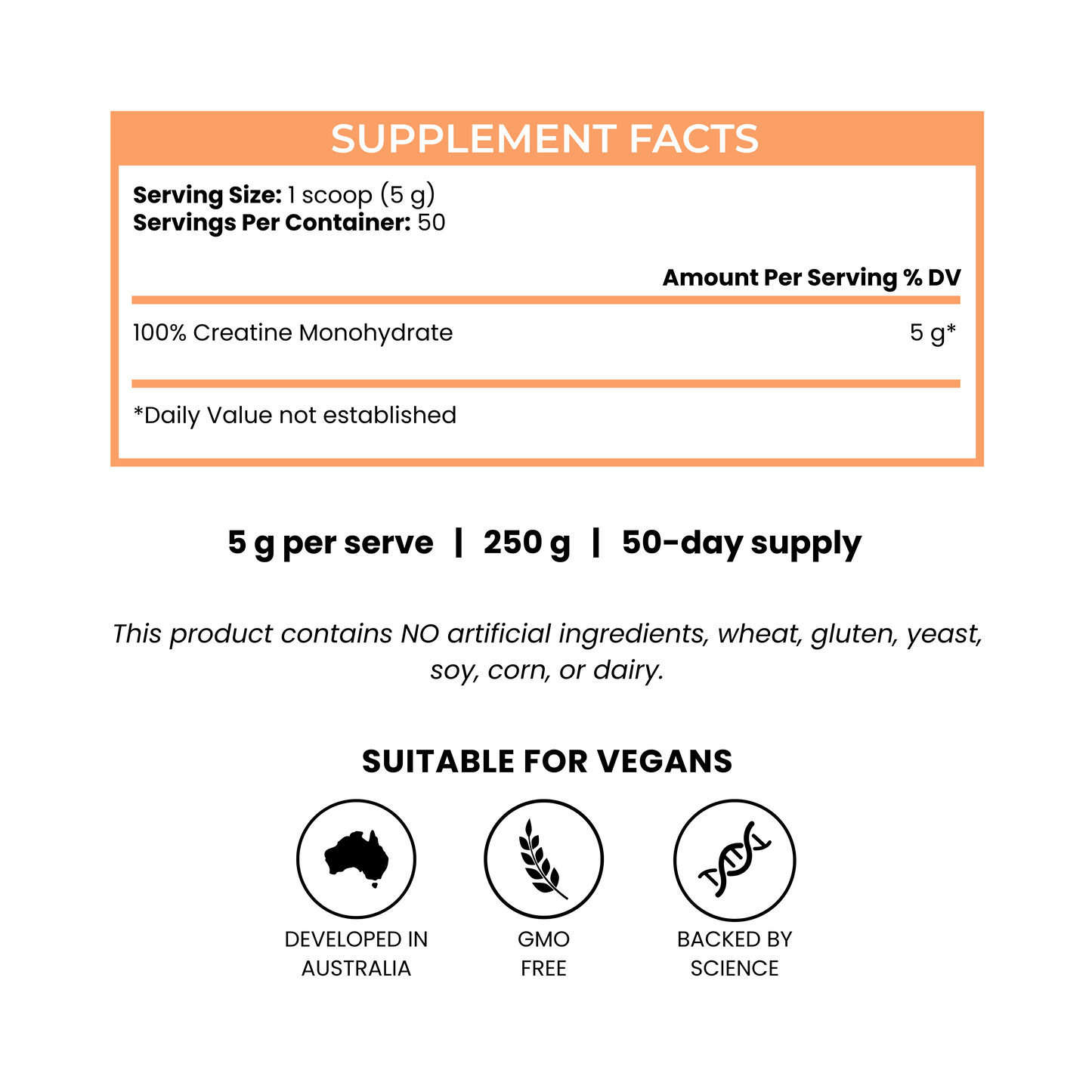 Creatine Monohydrate Unflavoured Powder