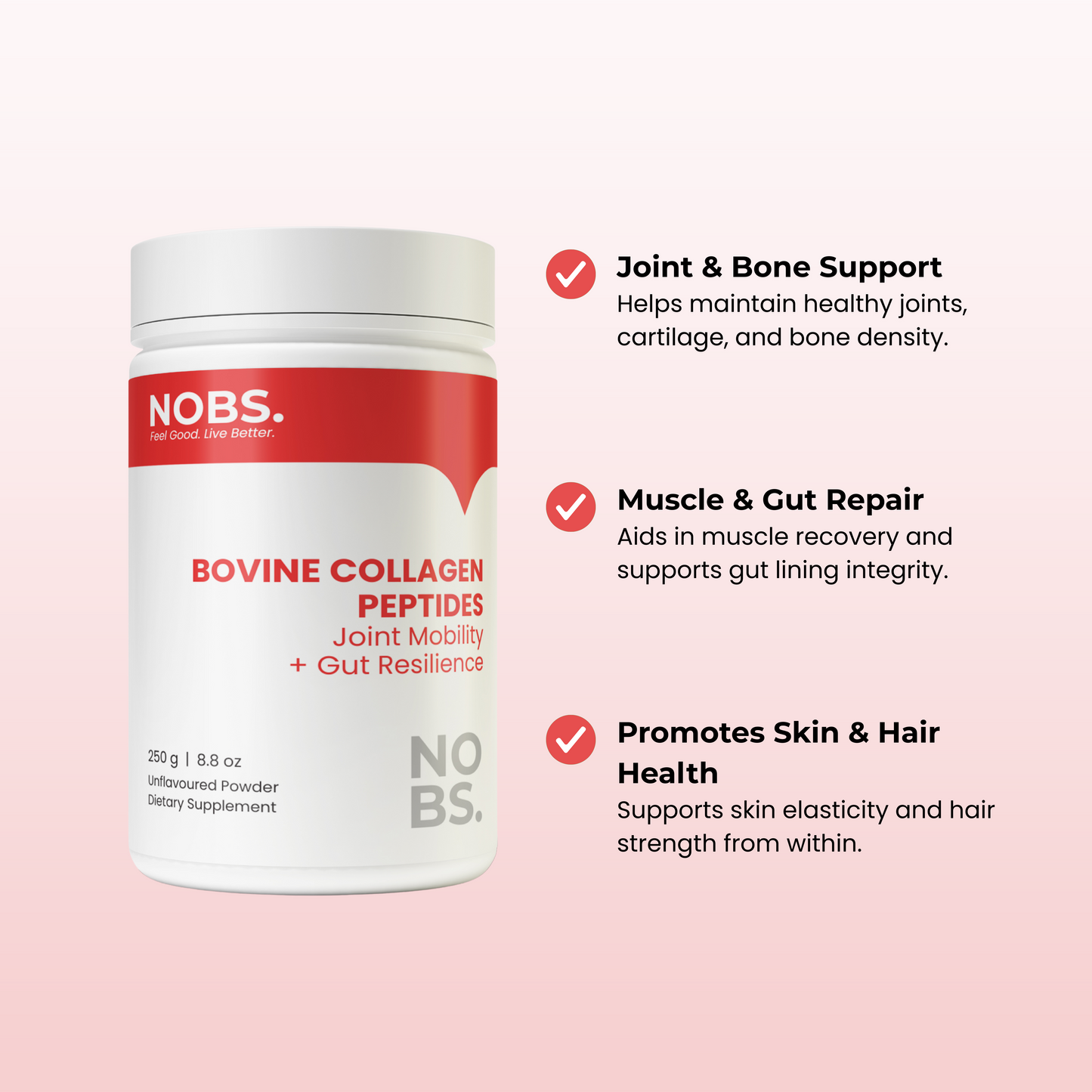 Bovine Collagen Peptides Unflavoured Powder