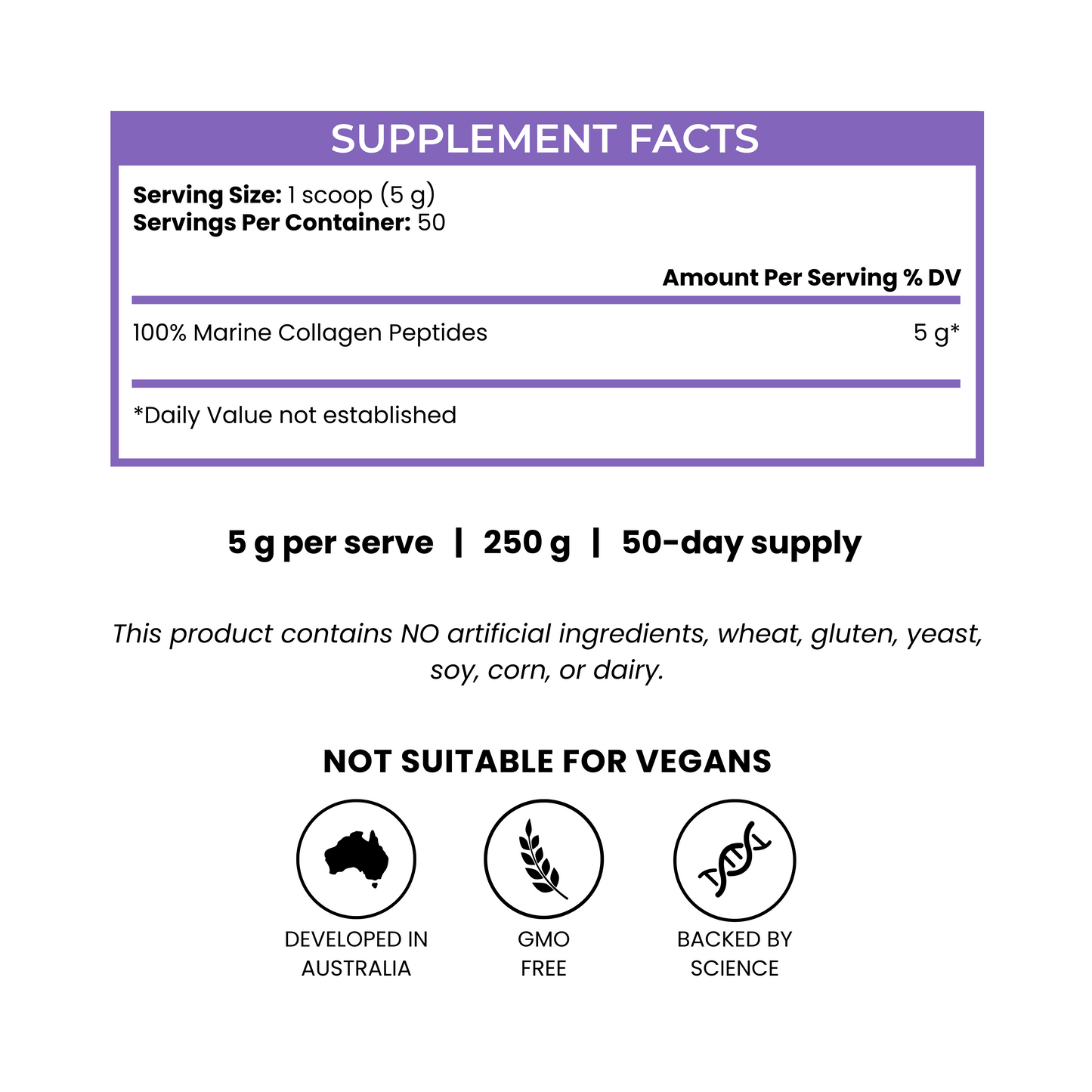 Marine Collagen Peptides Unflavoured Powder