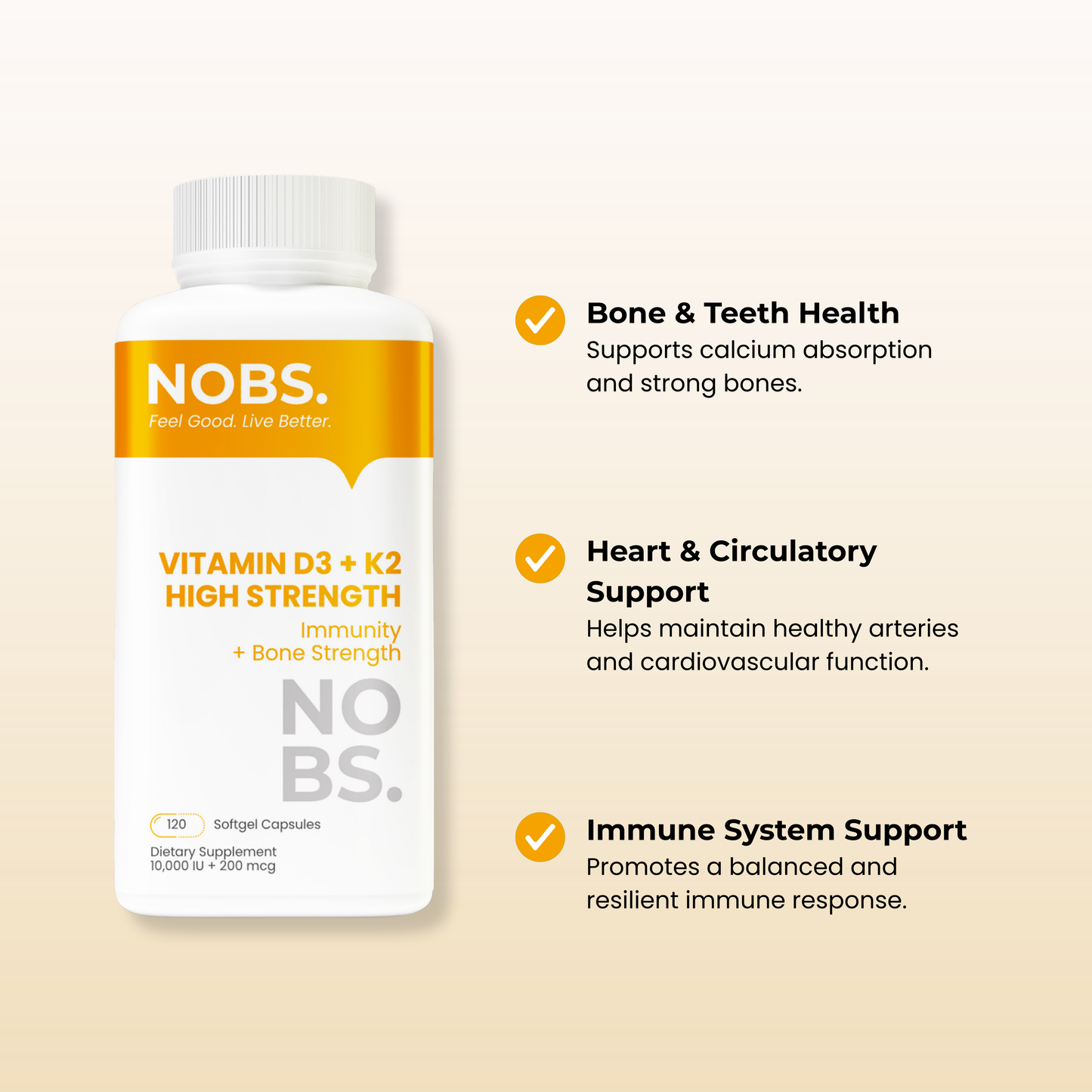 Vitamin D3 + K2 High Strength